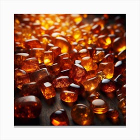 Amber stones 1 Canvas Print