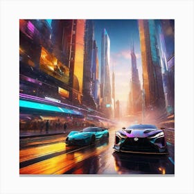 Futuristic City 112 Canvas Print