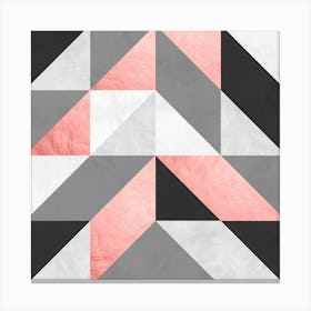 Gray and pink geometry 1 Canvas Print