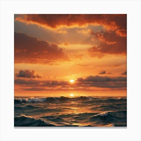 Default Pictures Of Sunset At Sea 3 Canvas Print