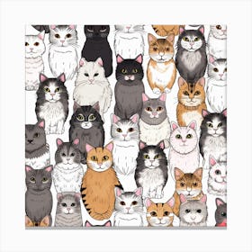 Group Of Cats 1 Canvas Print