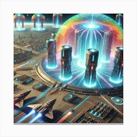 A Depiction Of Eternal Bastions, Massive Shield Ge Canvas Print