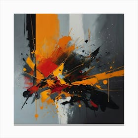 Abstract Painting That Combines Contrasting Colors 2 Canvas Print