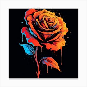 Dripping Rose 4 Canvas Print