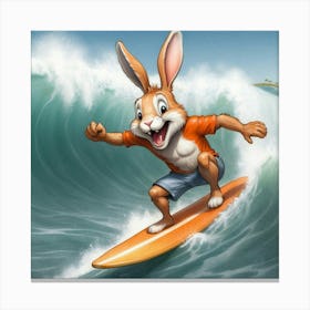 Bunny Surfboard 7 Canvas Print