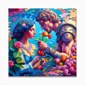 Perseus And Andromeda Study 1 Canvas Print