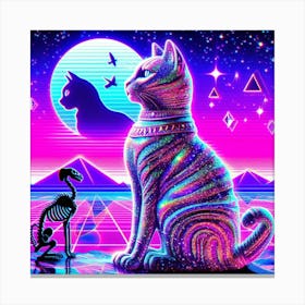 Psychedelic Cat 1 Canvas Print