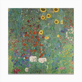 Farm Garden With Sunflowers (1907), Gustav Klimt Canvas Print