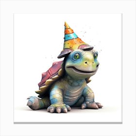 Birthday Turtle Canvas Print