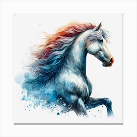 Horse With A Rainbow Mane Canvas Print