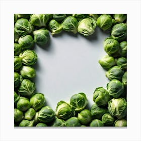 Brussels Sprouts Frame 3 Canvas Print