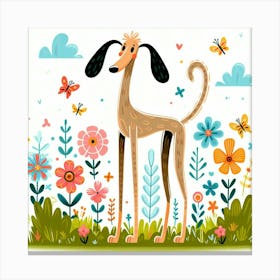 Illustration dog Canvas Print