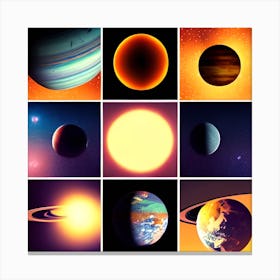 Planets Of The Solar System Canvas Print