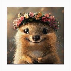 Cute Squirrel With Flower Crown Toile