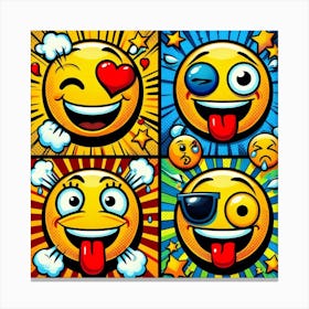 Smiley Faces Canvas Print