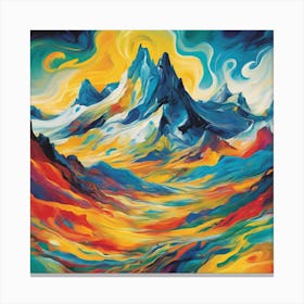 Abstract Mountain Landscape 2 Canvas Print