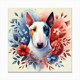 Watercolor Bull Terrier 3 Stampe su tela