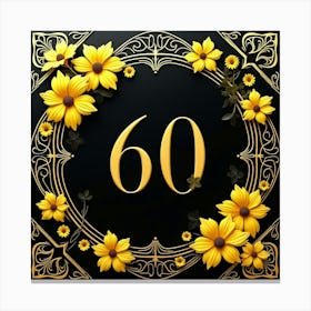 60th Birthday Canvas Print