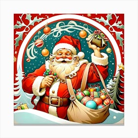 Jolly Santa Claus Canvas Print