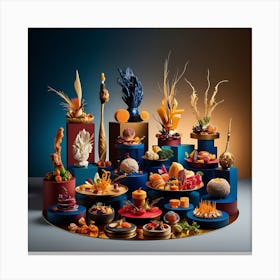 Leonardo Phoenix A Vibrant Mesmerizing Stilllife Composition F 1 Canvas Print