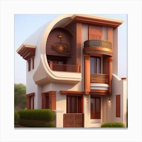 House Design In India Canvas Print
