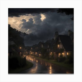 Dreamshaper V7 It Is The Beautiful Rural Village And The Black 0 (1) Canvas Print