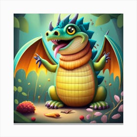 Dragon In The Forest Canvas Print