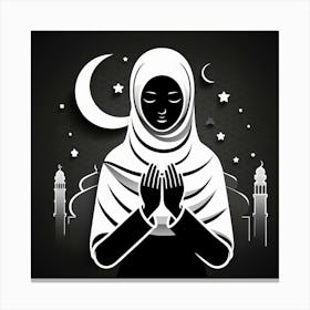 Muslim Woman Praying 3 Canvas Print