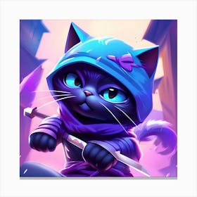 Cat With Sword Canvas Print