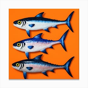 Three Sardines 1 Canvas Print