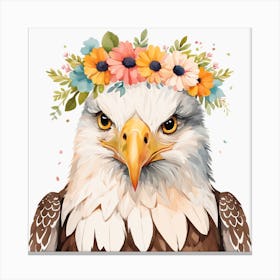 Floral Baby Eagle Nursery Illustration (22) Canvas Print
