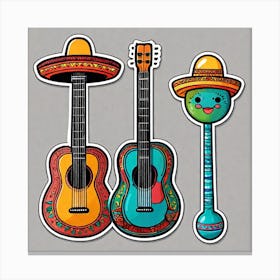 Mexican Guitars 1 Canvas Print