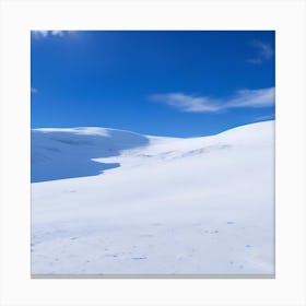 Isolated Snow Hills Landscape Canvas Print