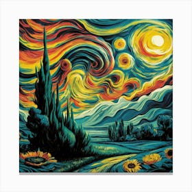 A Stunning Illustration Of A Van Gogh Inspired Can B2sow2wbtxoyui Jqz4scw 4zth79nbtqy5hwsgpml8dg Canvas Print