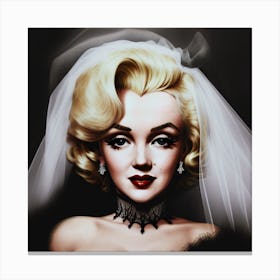 Marilyn Monroe As The Haunting Bride Canvas Print