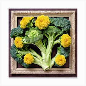 Framed Broccoli 6 Canvas Print