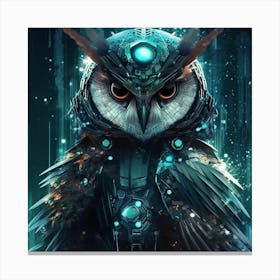 Owl In Space Canvas Print