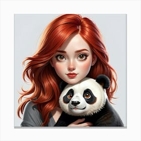 Panda Girl Canvas Print