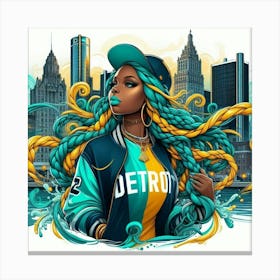 Detroit Girl 2 Canvas Print