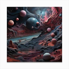 Space Landscape Canvas Print