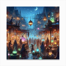 Night Market 2 Canvas Print