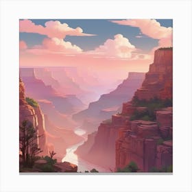 Grand Canyon Pastel Landscape Canvas Print