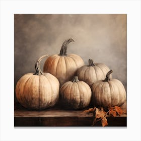 Halloween Jarrah Pumpkins in Fall Canvas Print