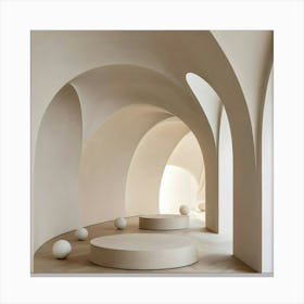 White Room With Arches Canvas Print