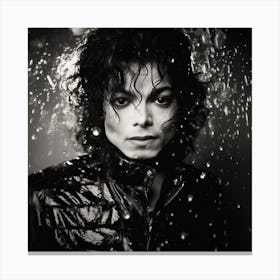 Black And White Photograph Of Michael Jackson  Canvas Print