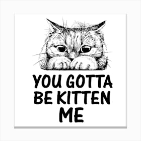 You Gotta Be Kitten Me Canvas Print