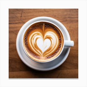 cup of coffee reflecting the love Canvas Print