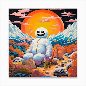 Snowman 10 Canvas Print