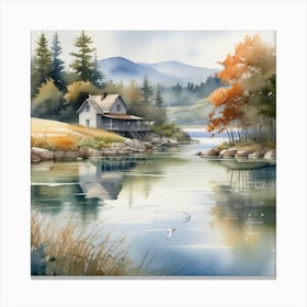 House On The Lake 6 Canvas Print