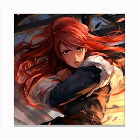 Anime Redhead Girl Canvas Print